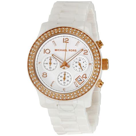 white ceramic watch womens michael kors|Michael Kors Watch rose gold.